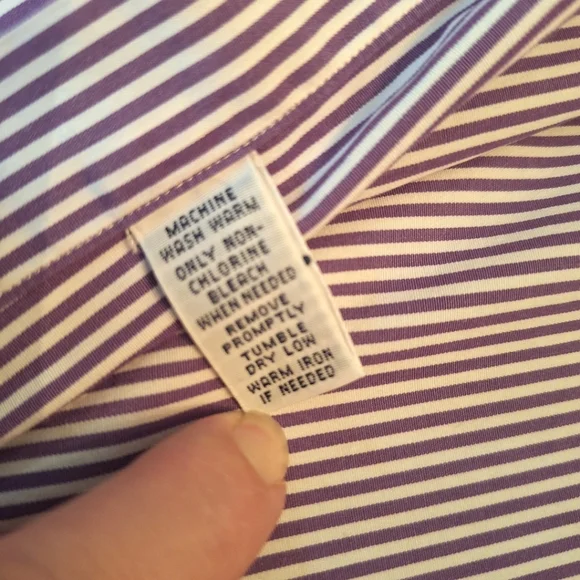 Blue Label Ralph Lauren Office Button Down Shirt in Purple and White XL - Picture 11 of 16